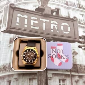 Fossil ME3208 Everett Automatic Skeleton Black Dial Watch